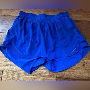 Blue lululemon hotty hot shorts